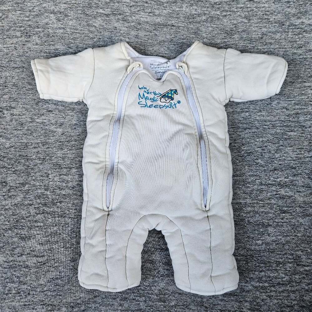 Baby Merlin's Magic Sleepsuit Small 3-6 Months Yellow Swaddle Suit Sleep Sack